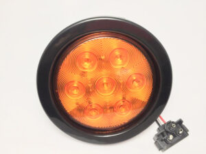 Farol Trasero Led Ámbar 4 pulgadas 7 Led 12 Volt  24 Volt Embutir