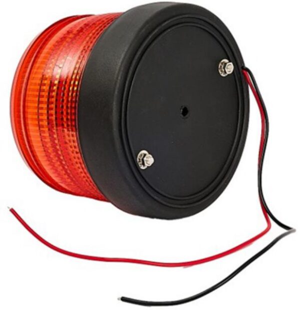 Baliza Ambar Led 12 Volt 80 Volt Base De Goma 3 Funciones Anclaje 2 Pernos - Imagen 2