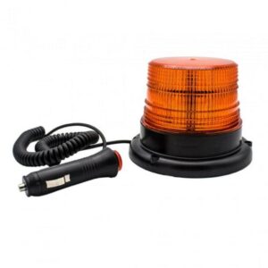 Baliza Ambar Led 12 Volt 80 Volt Base De Goma 3 Funciones Anclaje Iman Enchufe Al Encendedor