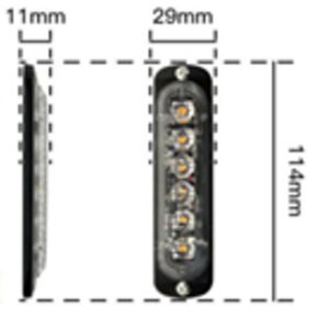 Foco Plano 6 Led 12 Volt 24 Volt Bivoltaje Destellante Blanco Ambar