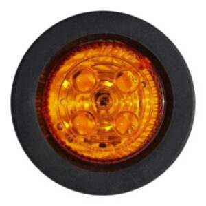 Foco Trocha 4 Led Ambar 2 1/2 Pulgadas Bivolt Con Cable Base Goma