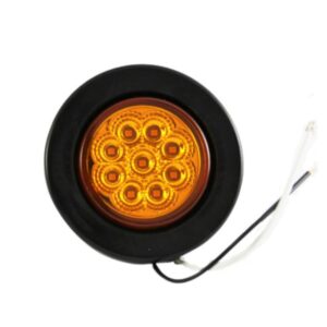 Foco Trocha 9 Led Ambar 2 Pulgadas Bivolt Con Cable Base Goma