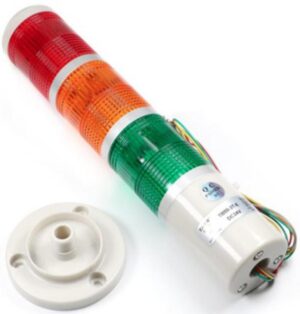 Semáforo Led 24 Volt Tricolor Verde Amarillo Rojo Base Redonda Apernar